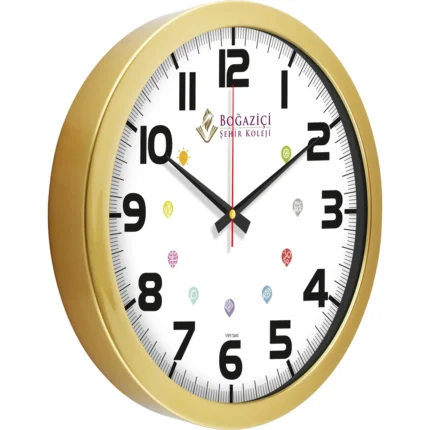 Metalize Duvar Saati Altın