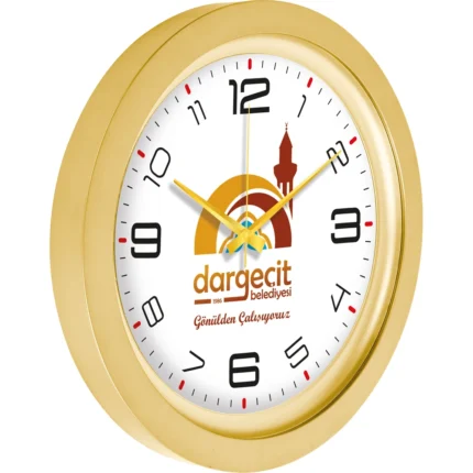 Metalize Duvar Saati Altın