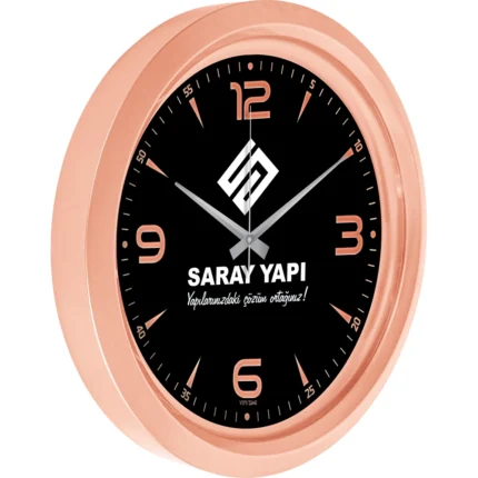 Metalize Duvar Saati Bronz