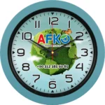 Plastik Duvar Saati Çelik Mavisi