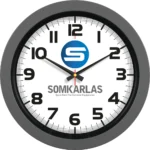 Plastik Duvar Saati Füme