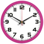 Plastik Duvar Saati Fuşya