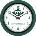 Plastik Duvar Saati Haki Yeşil