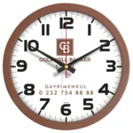 Plastik Duvar Saati Kahverengi