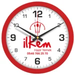 Plastik Duvar Saati Kırmızı