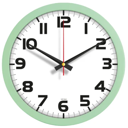 Plastik Duvar Saati Mint Yeşili