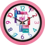 Plastik Duvar Saati Pembe