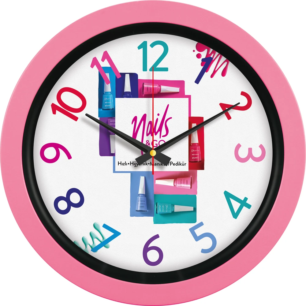 plastik-duvar-saati-pembe-1 Plastik Duvar Saati Pembe
