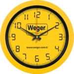 Plastik Duvar Saati Sarı