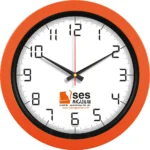 Plastik Duvar Saati Turuncu