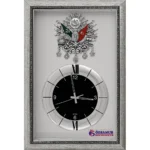 Saatli Duvar Tablosu Gümüş