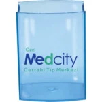 Oval Kalemlik Şeffaf Lacivert