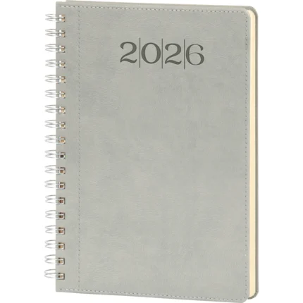 Spiralli Haftalık Ajanda Gri